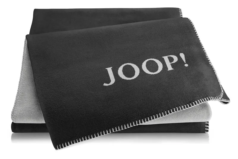 JOOP Wohndecke Uni-Doubleface anthrazit-ash