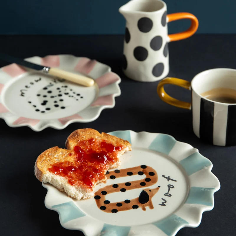Woof Sausage Dog Ceramic Plate