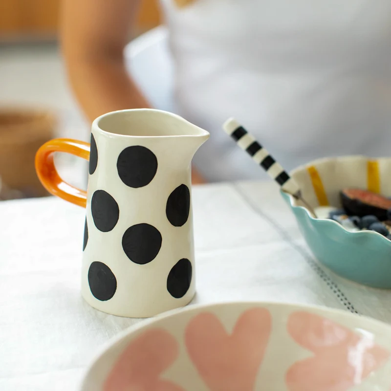 Mono Spots Stoneware Jug