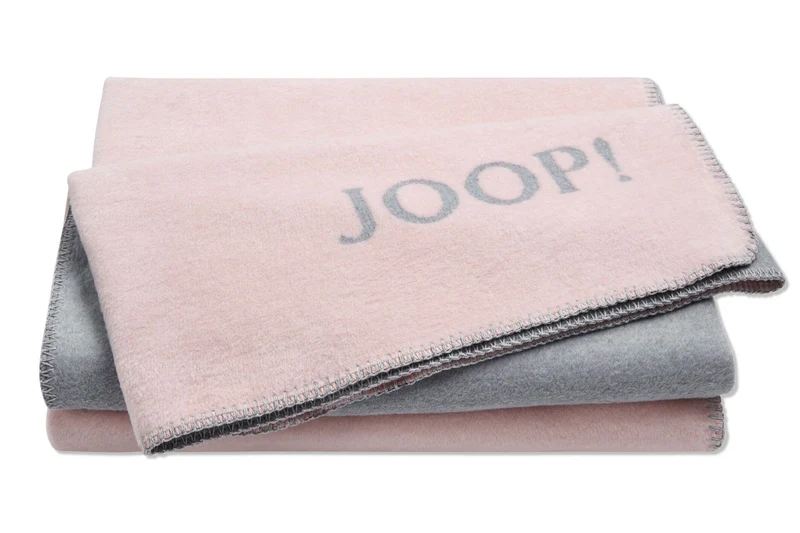 JOOP Wohndecke Uni-Doubleface rosé-stein