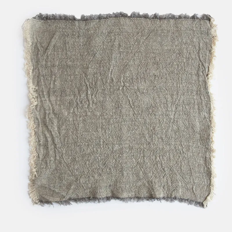 Graphite Textured Linen Napkins Set of 4
