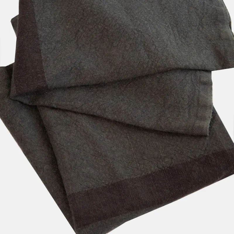 Graphite Grey Stripe Linen Placemats Set of 2