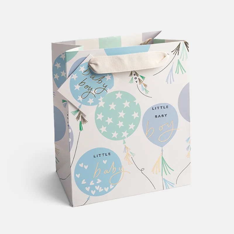 Blue Balloons Baby Boy Medium Gift Bag
