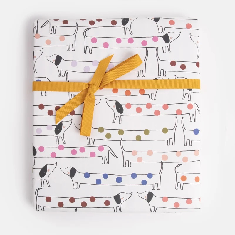 Spotty Sausage Dogs Wrapping Paper