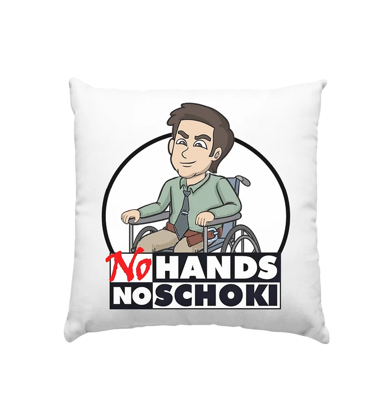 NoHandsNoSchoki Logo - Kissen 40x40cm