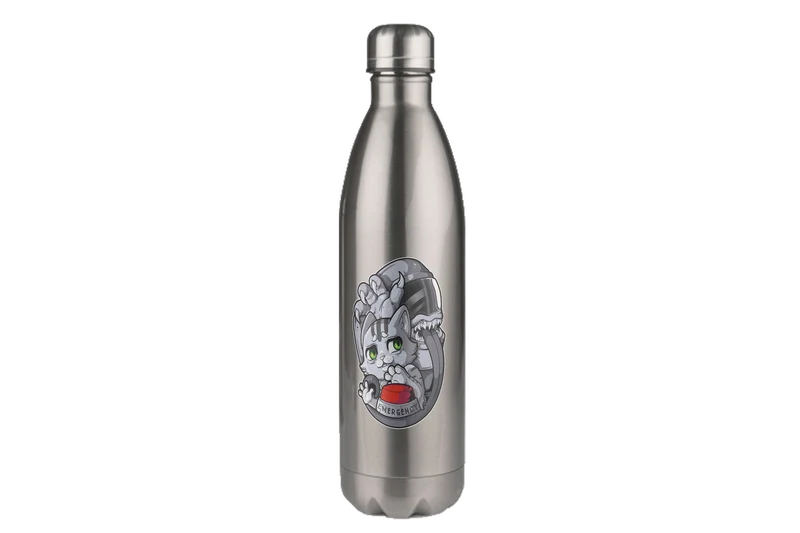 FeineKatze Among Kopf - Edelstahl Thermoflaschen / Thermobecher