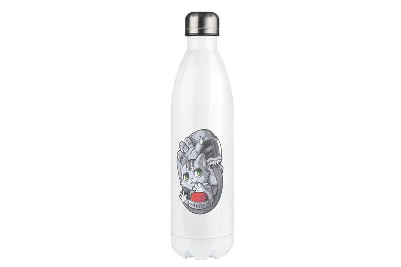 FeineKatze Among Kopf - Edelstahl Thermoflaschen / Thermobecher