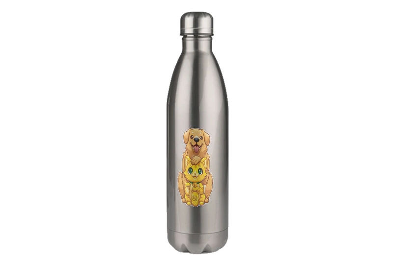 FeineKatze Goldig - Edelstahl Thermoflaschen / Thermobecher