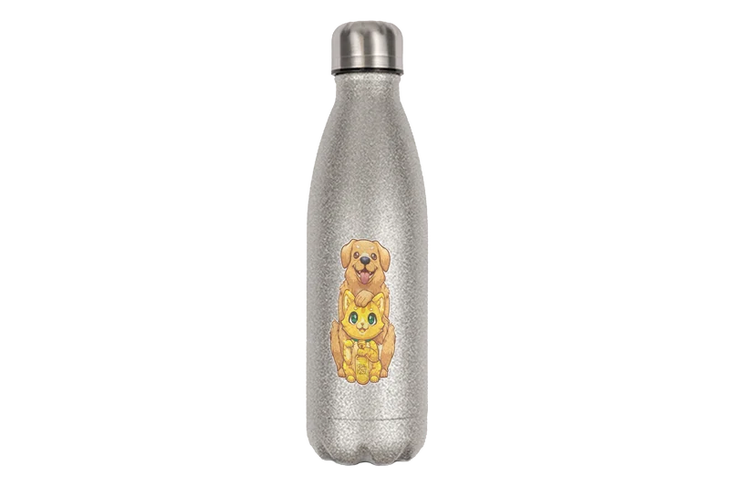 FeineKatze Goldig - Edelstahl Thermoflaschen / Thermobecher
