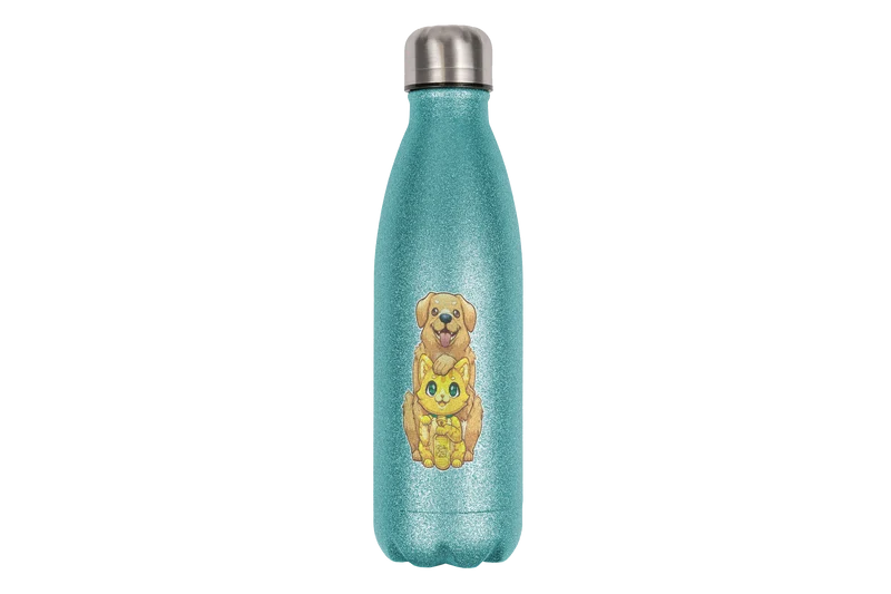 FeineKatze Goldig - Edelstahl Thermoflaschen / Thermobecher