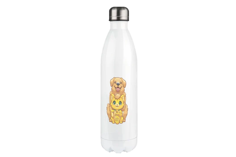 FeineKatze Goldig - Edelstahl Thermoflaschen / Thermobecher