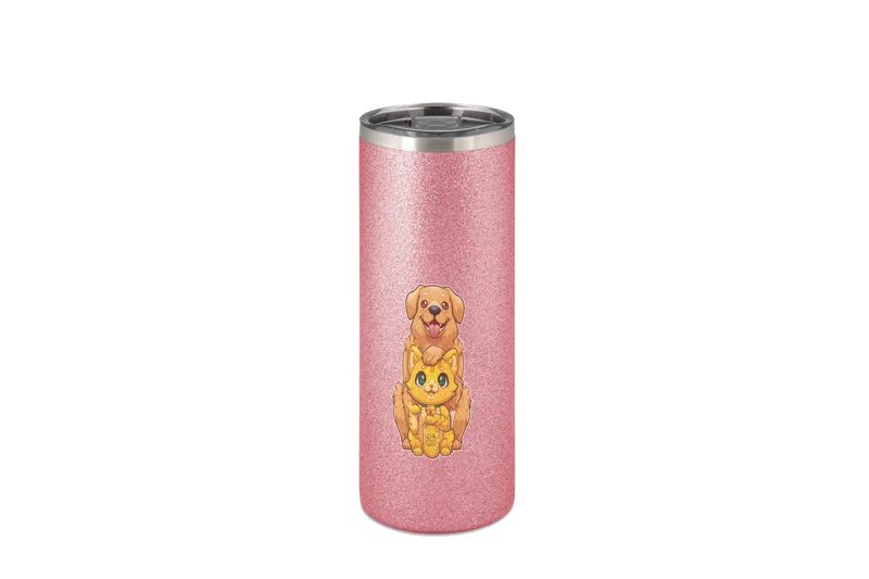 FeineKatze Goldig - Edelstahl Thermoflaschen / Thermobecher
